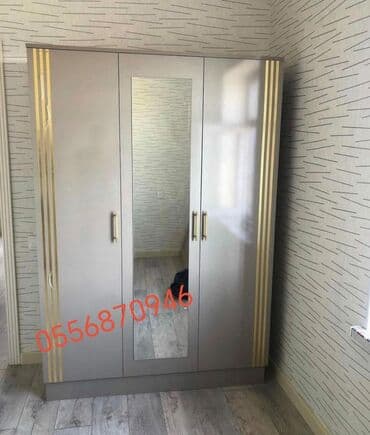 tek şifaner: Yeni, Açılan, 4 qapılı Düz dolab, Qarderob, paltar dolabı, Azərbaycan — 2