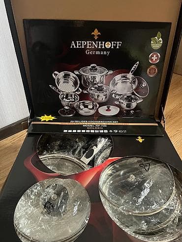 Qazan, rəng - Gümüşü, Paslanmayan polad, Aepenhoff, Almaniya — 1