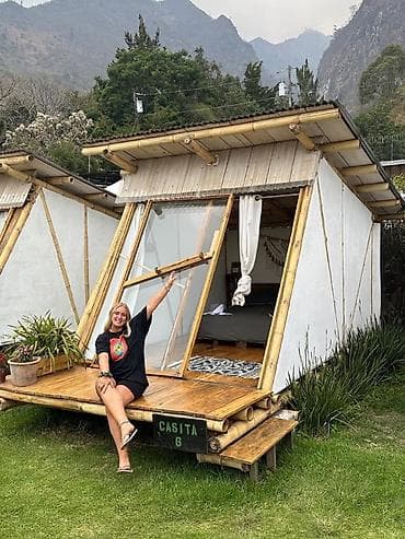 pilləkən: Modul “A-frame” və bambuk kotteclər – bağ, istirahət məkanı, glamping — 2