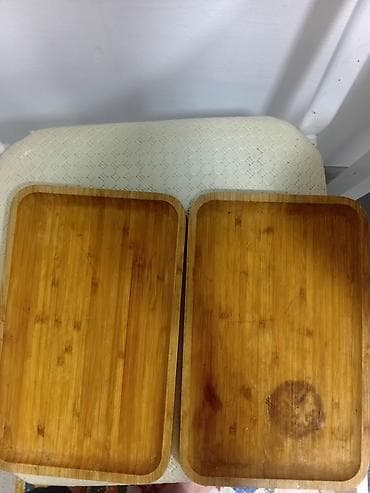 vaqonka taxta: Bambukdan hazırlanmış 2 ədəd düzbucaqlı serve/nahar altlığı və ya — 1