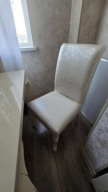 tek masa: Yemək otağı üçün elegant masa və 6 ədəd stul dəsti. - Rəng — 5