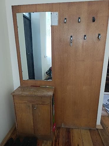sandivic panel: 2 qapılı, Güzgülü, Qəhvəyi, Digər material, Açılan, Düz dolab — 1