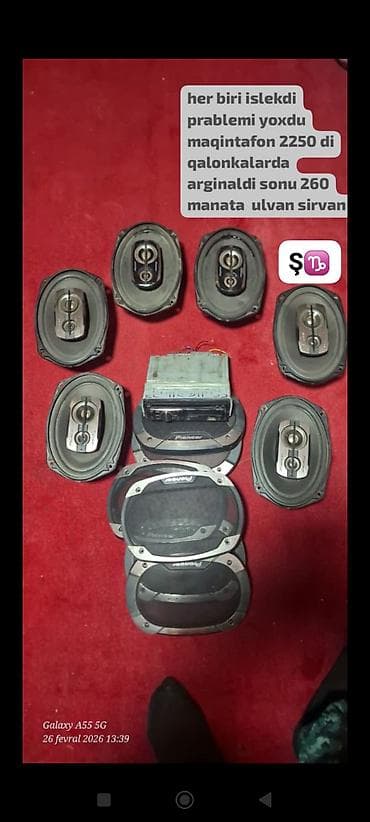 avto registratorlar: Pioneer avtomobil audiosu dəsti Tərkib: - Pioneer 6x9 oval avtomobil — 1