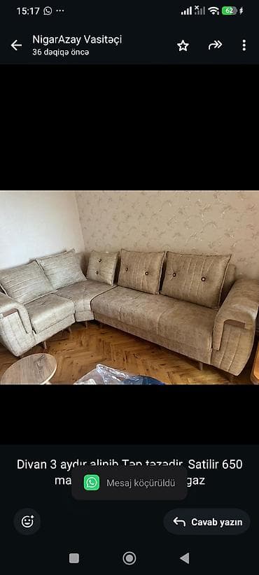 Divan 3 aydır alinib.Təp təzədir. Satilir 650 manat.Ünvan Xalqlar lalafo.az -da Divan 3 aydır alinib.Təp təzədir. Satilir 650 manat.Ünvan Xalqlar