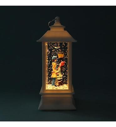 Картины и портреты: LED işıqlı dekorativ fənər – “Romantik qış səhnəsi” - Klassik ağ — 1