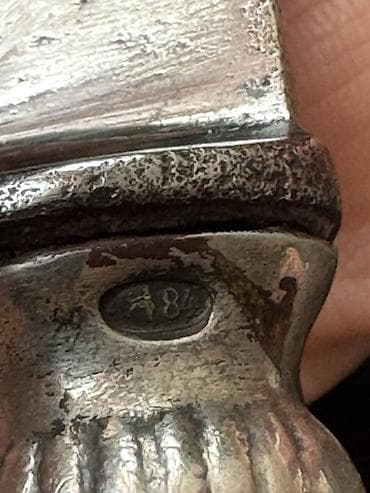 Столовые приборы: Antik İmperator Rus gümüş dəsti — tort lopatkası və bıçaq - Pre-1917 — 3