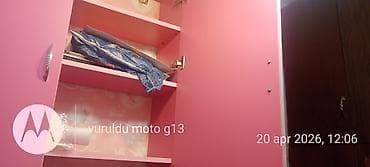 taxt altı: İkiqapılı divar şkafı – çəhrayı - Material: laminat/MDF tipli lövhə - — 4