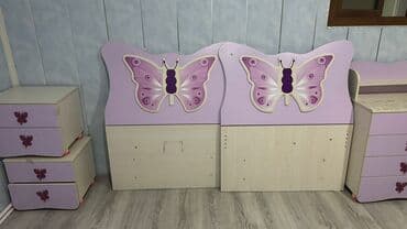 ucuz tap.az mebel: Qız üçün, İşlənmiş, 2 təknəfərlik çarpayı, Dolab, Komod, Termo — 8