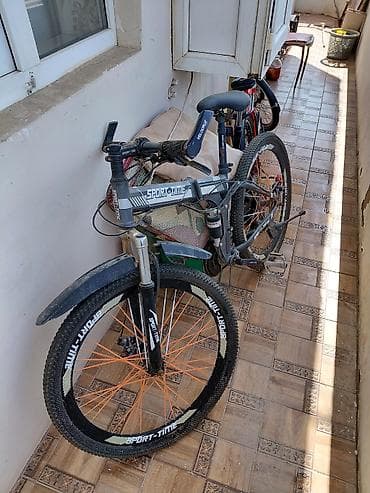 velosiped güzgü: Sport-Time dağ velosipedi - Güğüş-boz rəngli Sport-Time alüminium — 1