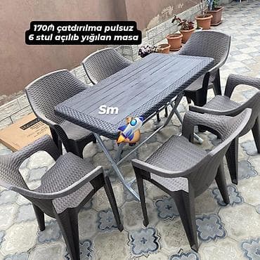стул для балкона: Masa və oturacaq dəsti — 1