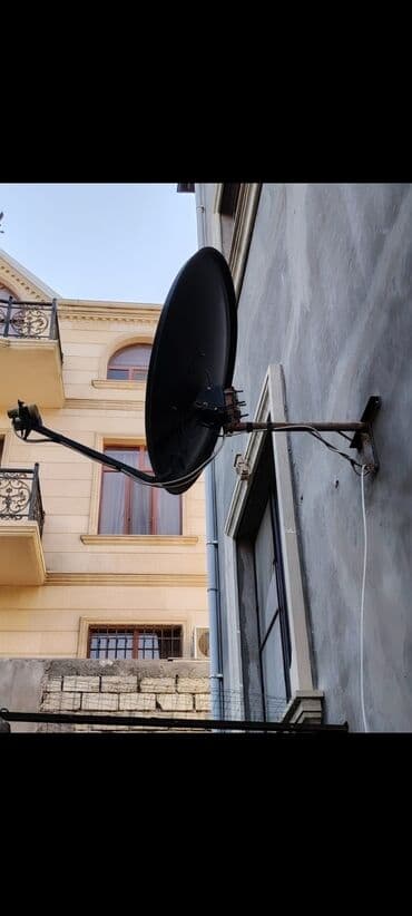 домашняя антенна: Divar montajı üçün nəzərdə tutulmuş qara rəngli ofset peyk antenası — 2