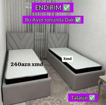 Yeni, Təknəfərlik çarpayı, Bazasız, Matras ilə, Siyirməsiz lalafo.az -da Yeni, Təknəfərlik çarpayı, Bazasız, Matras ilə, Siyirməsiz