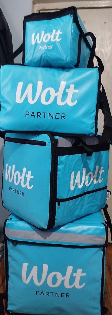 Wolt Partner termobağ/çatdırılma çantaları dəsti - Brend: Wolt