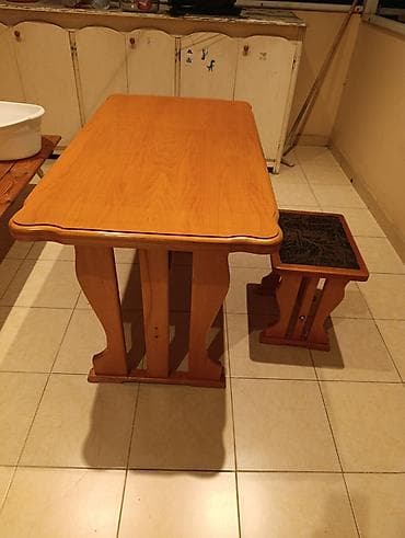 Masalar və oturacaqlar: Mətbəx üçün, İşlənmiş, Açılmayan, Dördbucaq masa, 4 stul — 2