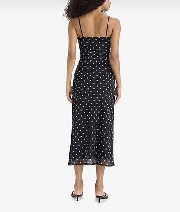 детское платье в горошек: Defacto don Yenidir etiketi üzərində S ölçü Qara rəngli xallı midi don — 3