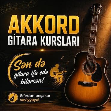 🎸 Gitara Kurslarına Qəbul Davam Edir! Gitara ifa etməyi peşəkar