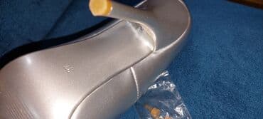 женские толстовки на молниями: Туфли, Размер: 37, цвет - Серебристый, Новый — 4