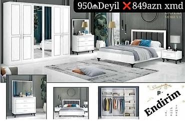 2ci el taxtlar: Ağ rəngdə müasir yataq otağı dəsti Dəst tərkibi: - 6 qapılı, güzgülü — 1
