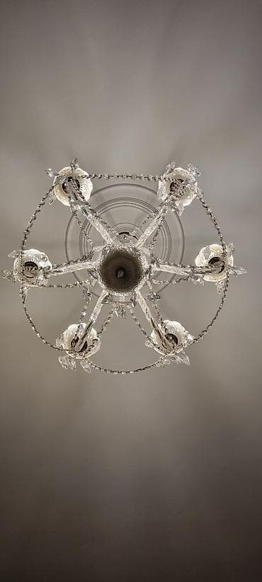 led isiqlar tavan ucun: Çılçıraq, 6 lampa, Xrustal — 2