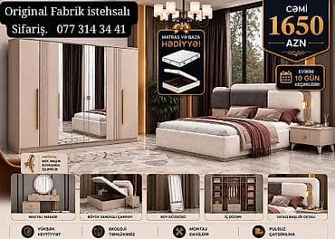 Premium yataq otağı dəsti – Original Fabrik istehsalı Komplektə