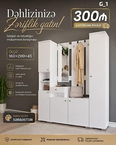 şifoner: Dəhliz mebeli G_1 – işıqlıq və rahatlığın mükəmməl birləşməsi Ölçü — 1