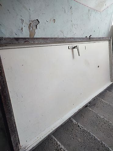 şüşə qapi: Metall qapı – tam komplekt - Material: metal karkaslı, açıq krem — 2