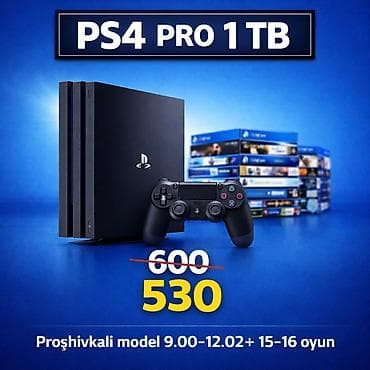 oyun diski: PS4 PRO PROSHIFKA 1 TB ✅PS4 Pro prashifka 12.02 ✅Tam original pultlar — 1