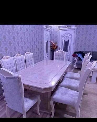 istolar: Qonaq otağı üçün, Yeni, Açılmayan, Dördbucaq masa, 6 stul — 1