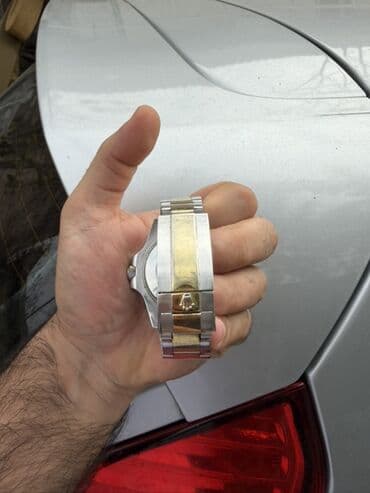 kəsilmiş qol şəkilləri: İşlənmiş, Qol saatı, Rolex, rəng - Qara — 2