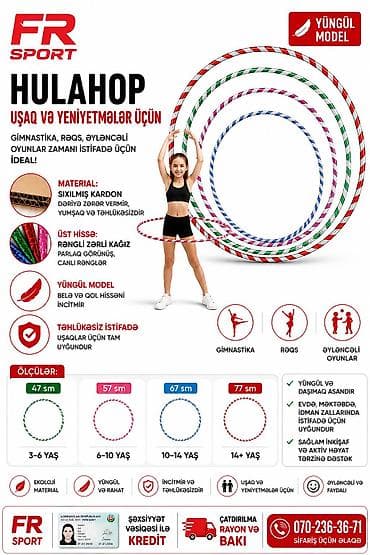 Спорт и хобби: 💥 halqa, hulahup, gimnastika halqası — 1