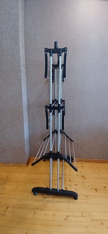 сушилка для одежды: Yüksək Keyfiyyətli 3 Mərtəbəli Təkərli Paltar Asanı Yenidi Məhdud — 5