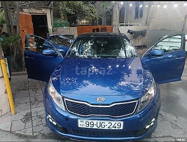 Продажа авто: Kia Optima SX T-GDI, mavi rəngli sedan. Xarici: - Parlaq mavi kuzov — 1