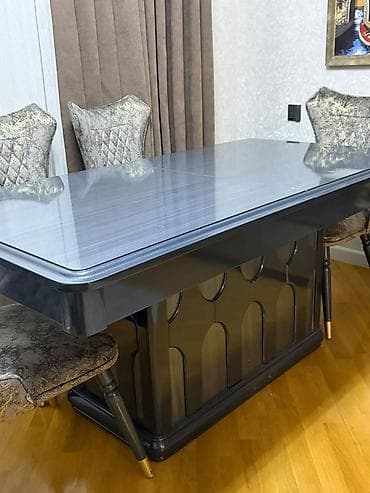 bar stolu: Yemək otağı dəsti – stol və 6 ədəd stul eni 90sm uzunluq 170sm — 2