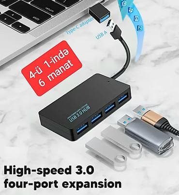 iphone qulaqliq: 12-si, 10-u, 8-i, 7-si, 6-sı 1-ində GENİŞLƏNDİRİCİ USB-lər — 2