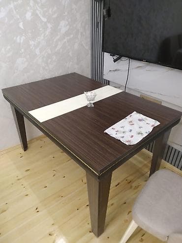bilyard masası satışı: Yemək/Qonaq otağı masası - Material: taxta əsaslı lövhə (laminat — 1