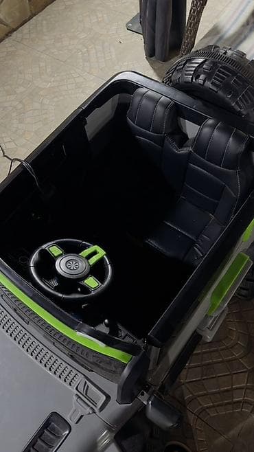 elekt: Uşaq üçün elektrikli off-road maşın - Korpus rəngi: boz/yaşıl detal — 2