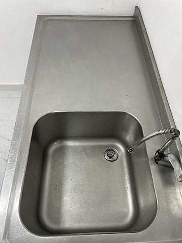 Künc üçün Mətbəx çanağı, Şkafsız, Paslanmaz polad — 3