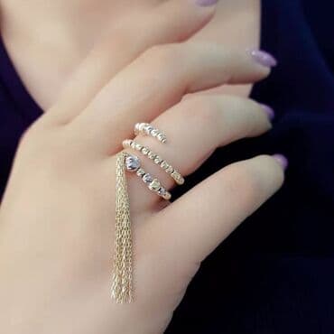 qaş sabitləyici: Toy, Üzük, Sarı qızıl, 585 Əyar, Qaşsız — 1