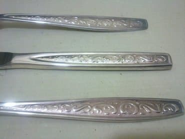 qaşıq çəngəl: Новый комплект посеребрённых вилок, ложек, ножей - по 12 штук — 3