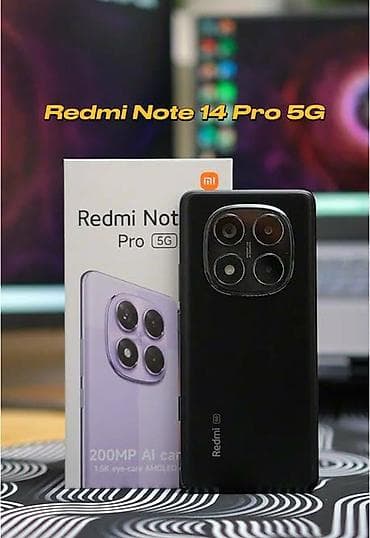 mi adsl modem: Redmi Note 14 Pro, 256 GB, rəng - Qara, Sensor — 1