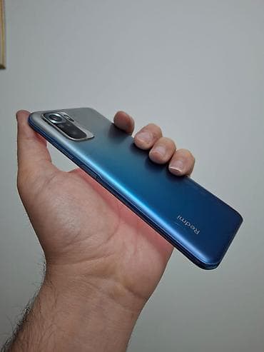 redmi adaptor: Redmi Note 10S, 64 GB, rəng - Mavi, Barmaq izi — 5