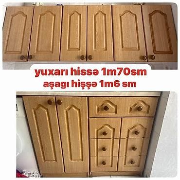 plastic qapi: Mətbəx mebel dəsti - Material: ağac dekorlu MDF/LDSP görünüşlü — 1