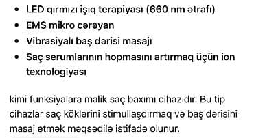 ev damaşniki: Dalitone saç baxımı cihazı dəsti Xüsusiyyətlər: - LED qırmızı işıq — 2