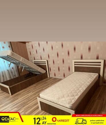 Çarpayılar: Yeni, Təknəfərlik çarpayı, Bazalı, Matras ilə, Siyirməsiz, Azərbaycan — 1