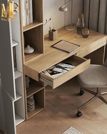 islenmis masa: Düz masa, Stulsuz, Polkalı, Siyirməli, Türkiyə, Teksturalı laminat — 6