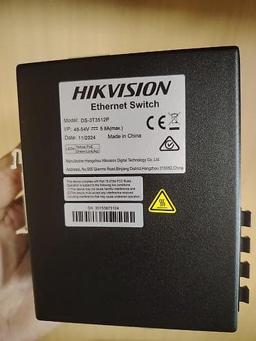 Комплектующие для ПК и ноутбуков: HIKVISION DS-3T3512P Ethernet Switch Tezedir ve zemanetle - Brend — 3