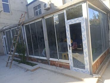 pencere islenmis: Şüşə fasad sistemi tam zəmanətli cam balkon və müasir binalar üçün — 4