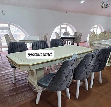 Yeni, Dördbucaq masa, 6 stul