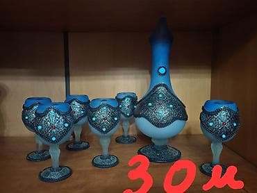 dibcek qablari: Rəng - Mavi, Şüşə — 1