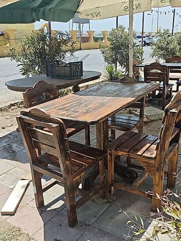 bag stullari: Stullar ilə, Dördbucaq masa, 4 nəfər, Zəmanətsiz, Kredit yoxdur — 3